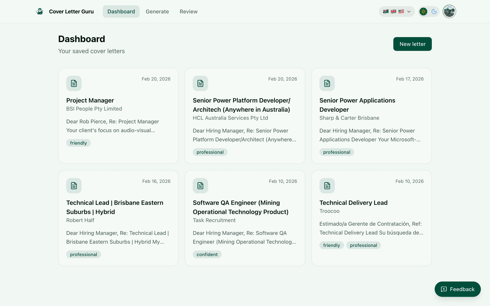 Cover Letter Guru screenshot 2