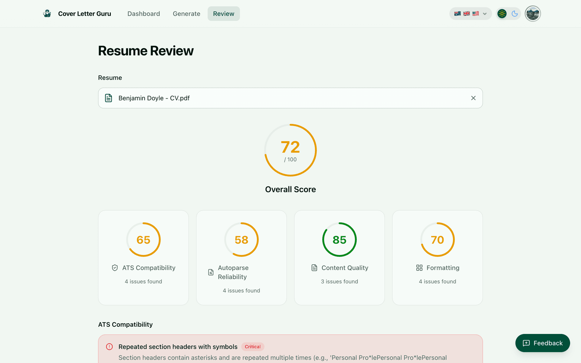 Cover Letter Guru screenshot 5