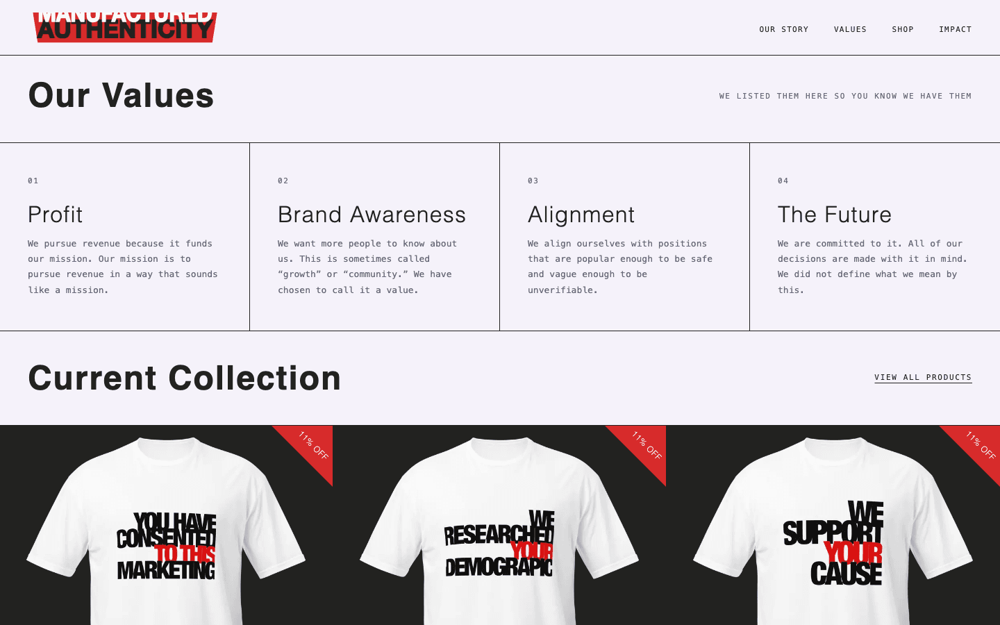 Manufactured Authenticity screenshot 2