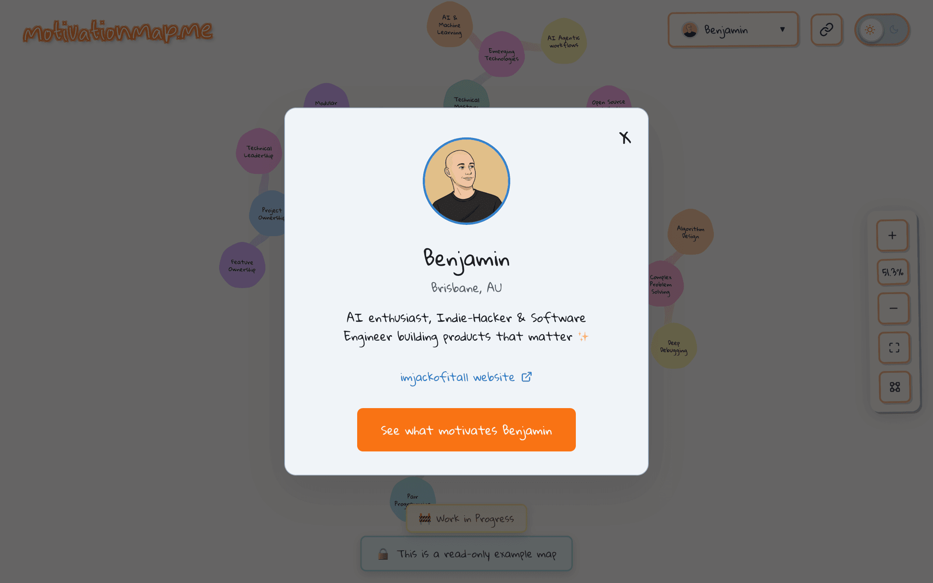 Motivation Map screenshot 1