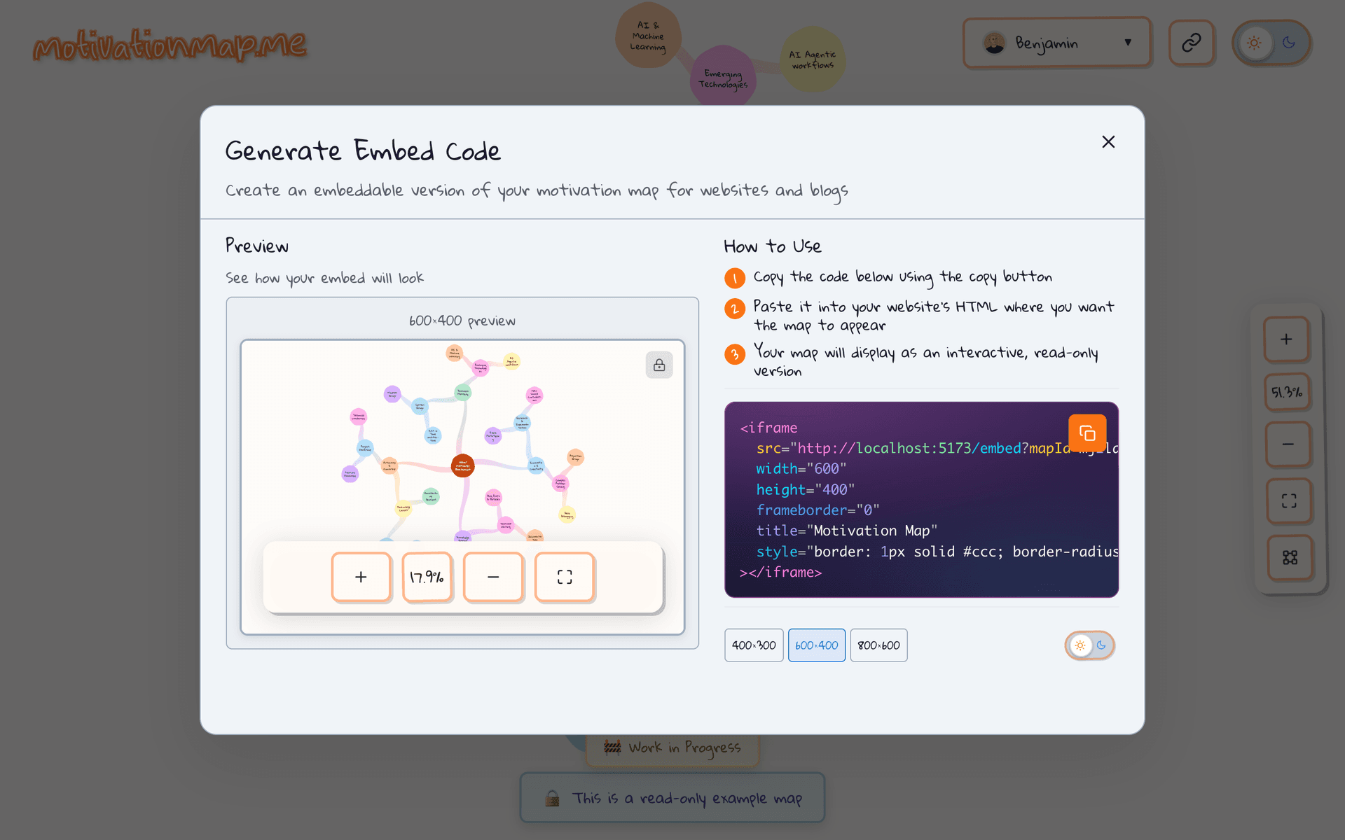 Motivation Map screenshot 3