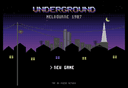 The Underground title screen, Melbourne 1987, in pixel art